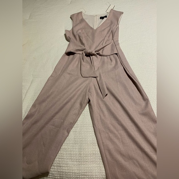Connected Apparel 4P dusty pink blush jump suit with front tie - Picture 4 of 4
